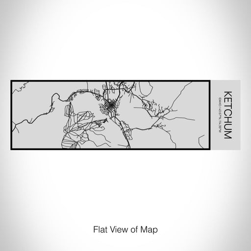 Rendered View of Ketchum Idaho Map on 10oz Stainless Steel Insulated Cup with Sipping Lid