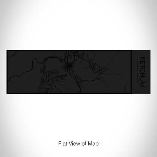 Rendered View of Ketchum Idaho Map on 10oz Stainless Steel Insulated Cup in Matte Black with Sliding Lid