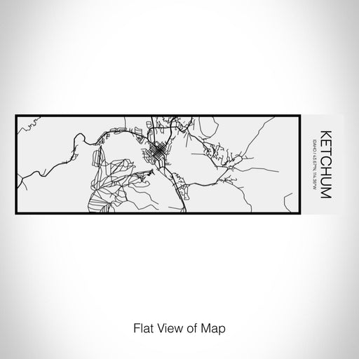 Rendered View of Ketchum Idaho Map on 10oz Stainless Steel Insulated Cup in Matte White with Sliding Lid