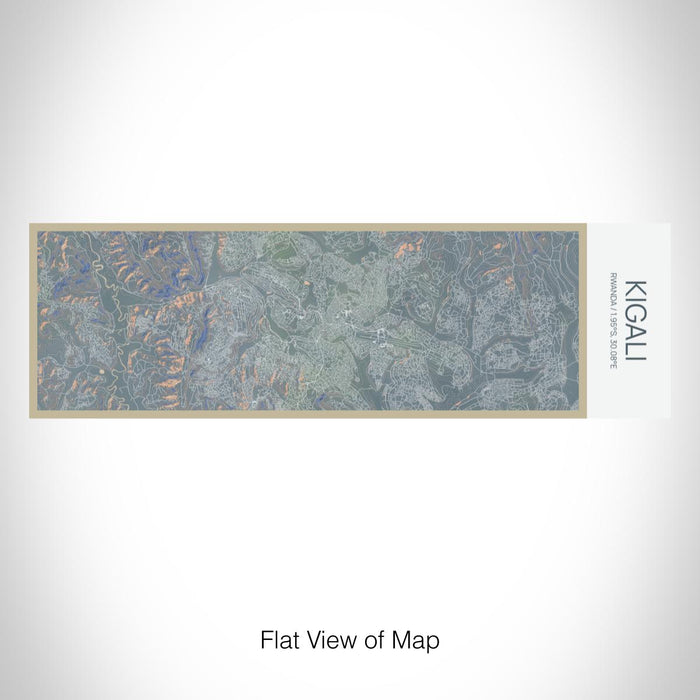 Rendered View of Kigali Rwanda Map on 10oz Stainless Steel Insulated Cup in Afternoon with Sliding Lid