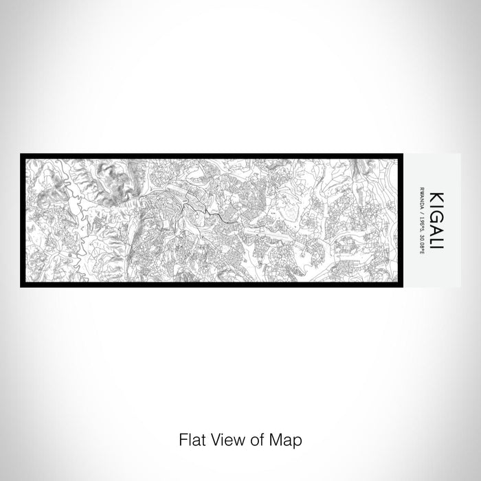 Rendered View of Kigali Rwanda Map on 10oz Stainless Steel Insulated Cup in Classic with Sliding Lid