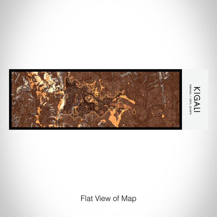 Rendered View of Kigali Rwanda Map on 10oz Stainless Steel Insulated Cup in Ember with Sliding Lid