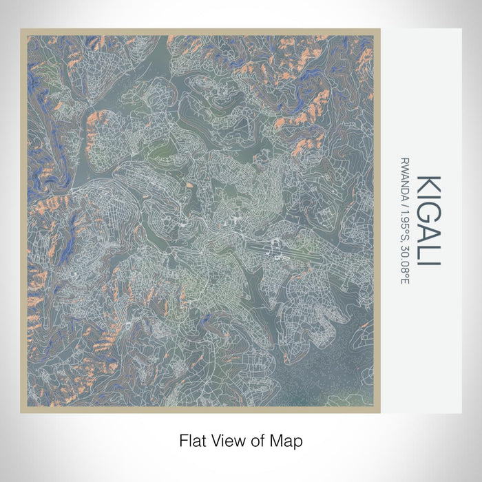 Rendered View of Kigali Rwanda Map on 17oz Stainless Steel Insulated Tumbler in Afternoon Map Style