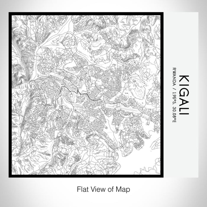 Rendered View of Kigali Rwanda Map on 17oz Stainless Steel Insulated Tumbler in Classic Map Style