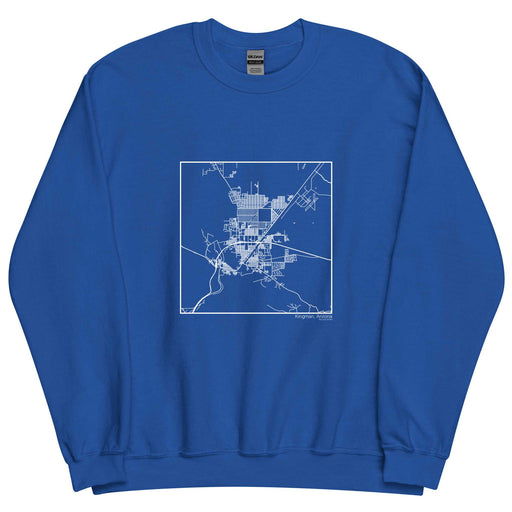 Kingman Arizona  Map Unisex Crewneck Sweater with City inscription in Royal Blue