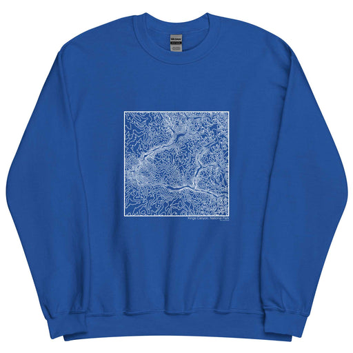 Kings Canyon National Park Topographic  Map Unisex Crewneck Sweater with City inscription in Royal Blue