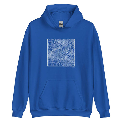 Kings Canyon National Park Topographic  Map Unisex Hoodie Sweater with City inscription in Royal Blue