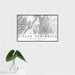 16x24 Kitsap Peninsula Washington Map Print Landscape Orientation in Classic Style With Tropical Plant Leaves in Water