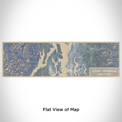 Flat View of Map Custom Kitsap Peninsula Washington Map Enamel Mug in Afternoon