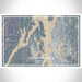 Kitsap Peninsula Washington Map Print Landscape Orientation in Afternoon Style With Shaded Background