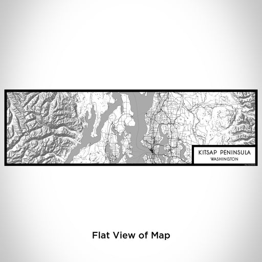 Flat View of Map Custom Kitsap Peninsula Washington Map Enamel Mug in Classic