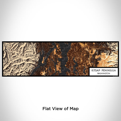 Flat View of Map Custom Kitsap Peninsula Washington Map Enamel Mug in Ember