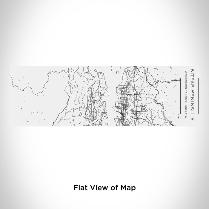 Rendered View of Kitsap Peninsula Washington Map Engraving on 10oz Stainless Steel Insulated Cup with Sliding Lid in White