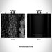 Rendered View of Kitsap Peninsula Washington Map Engraving on 6oz Stainless Steel Flask in Black