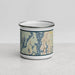 Front View Custom Kitsap Peninsula Washington Map Enamel Mug in Woodblock