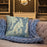 Custom Kitsap Peninsula Washington Map Throw Pillow in Woodblock on Cream Colored Couch