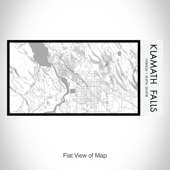 Rendered View of Klamath Falls Oregon Map on 17oz Stainless Steel Insulated Bottle with printed classic style map
