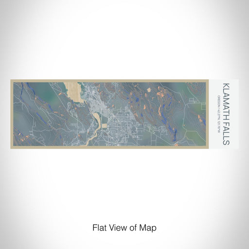 Rendered View of Klamath Falls Oregon Map on 10oz Stainless Steel Insulated Cup in Afternoon with Sliding Lid