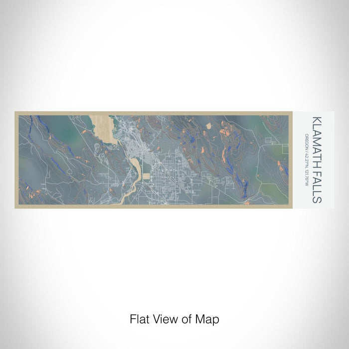 Rendered View of Klamath Falls Oregon Map on 10oz Stainless Steel Insulated Cup in Afternoon with Sliding Lid