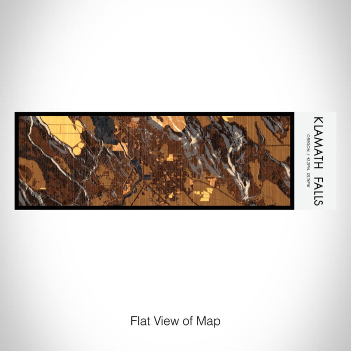 Rendered View of Klamath Falls Oregon Map on 10oz Stainless Steel Insulated Cup in Ember with Sliding Lid