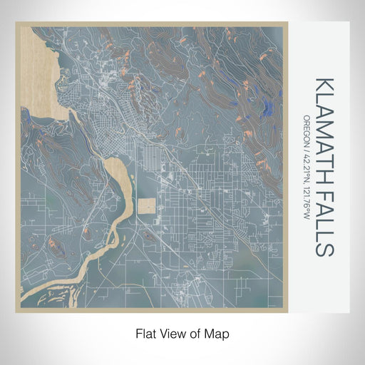 Rendered View of Klamath Falls Oregon Map on 17oz Stainless Steel Insulated Tumbler in Afternoon Map Style