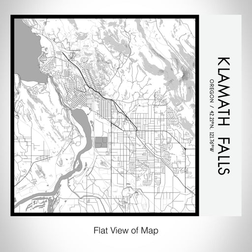 Rendered View of Klamath Falls Oregon Map on 17oz Stainless Steel Insulated Tumbler in Classic Map Style