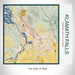 Rendered View of Klamath Falls Oregon Map on 17oz Stainless Steel Insulated Tumbler in Woodblock Map Style