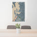 24x36 Klawock Alaska Map Print Portrait Orientation in Afternoon Style Behind 2 Chairs Table and Potted Plant