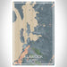 Klawock Alaska Map Print Portrait Orientation in Afternoon Style With Shaded Background