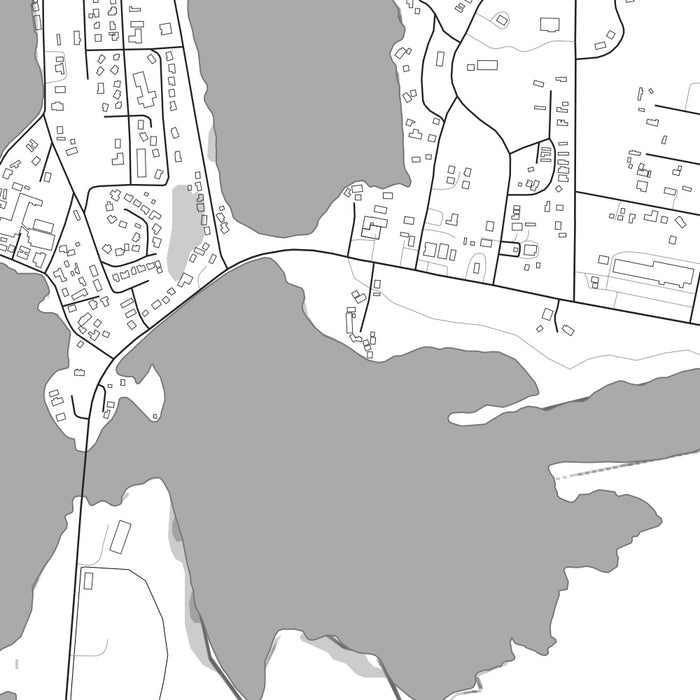 Klawock Alaska Map Print in Classic Style Zoomed In Close Up Showing Details