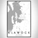 Klawock Alaska Map Print Portrait Orientation in Classic Style With Shaded Background