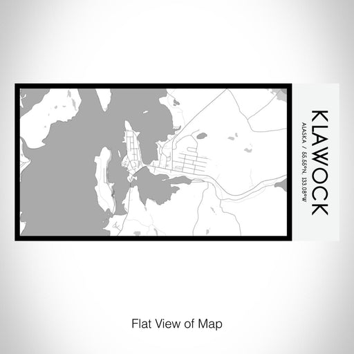 Rendered View of Klawock Alaska Map on 17oz Stainless Steel Insulated Bottle with printed classic style map