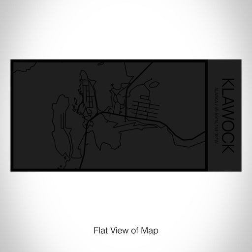 Rendered View of Klawock Alaska Map on 17oz Stainless Steel Insulated Cola Bottle in Stainless in Matte Black