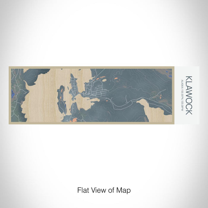 Rendered View of Klawock Alaska Map on 10oz Stainless Steel Insulated Cup in Afternoon with Sliding Lid