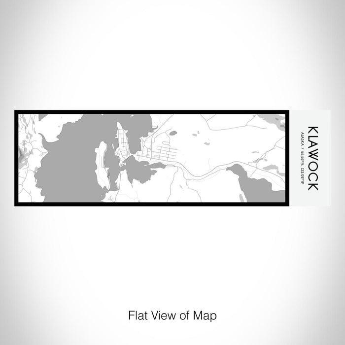 Rendered View of Klawock Alaska Map on 10oz Stainless Steel Insulated Cup in Classic with Sliding Lid