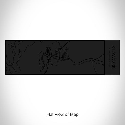 Rendered View of Klawock Alaska Map on 10oz Stainless Steel Insulated Cup in Matte Black with Sliding Lid