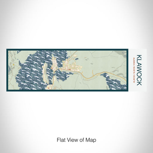 Rendered View of Klawock Alaska Map on 10oz Stainless Steel Insulated Cup in Woodblock with Sliding Lid