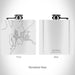 Rendered View of Klawock Alaska Map on 6oz Stainless Steel Flask in White
