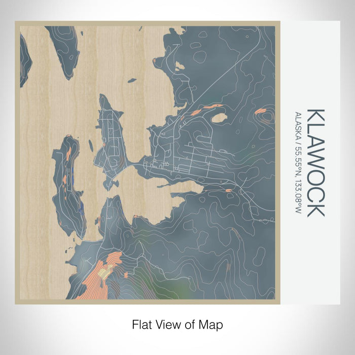 Rendered View of Klawock Alaska Map on 17oz Stainless Steel Insulated Tumbler in Afternoon Map Style
