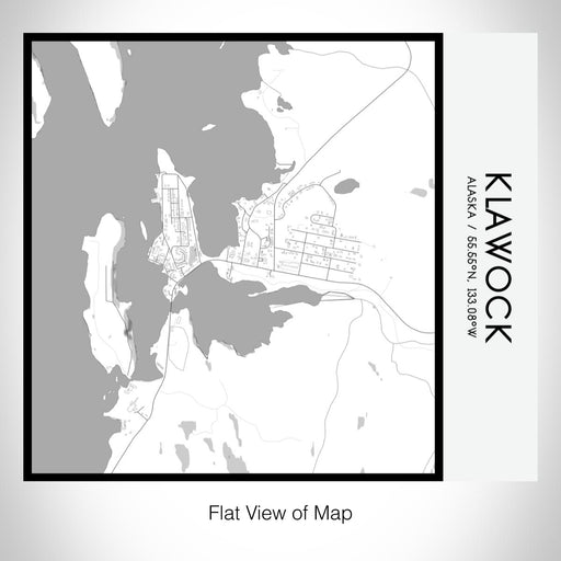 Rendered View of Klawock Alaska Map on 17oz Stainless Steel Insulated Tumbler in Classic Map Style