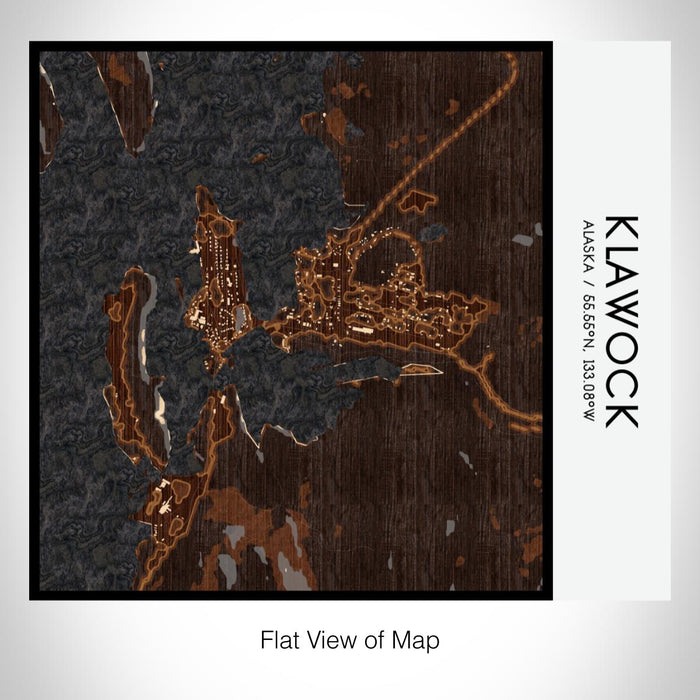 Rendered View of Klawock Alaska Map on 17oz Stainless Steel Insulated Tumbler in Ember Map Style