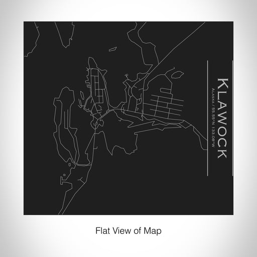 Rendered View of Klawock Alaska Map on 17oz Stainless Steel Insulated Tumbler in Black