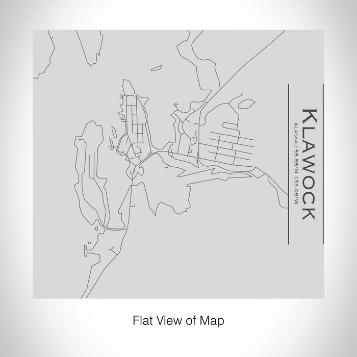 Rendered View of Klawock Alaska Map on 17oz Stainless Steel Insulated Tumbler