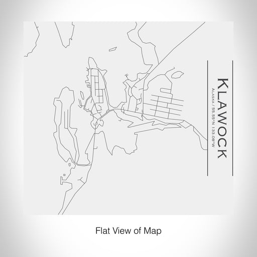 Rendered View of Klawock Alaska Map on 17oz Stainless Steel Insulated Tumbler in White