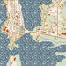 Klawock Alaska Map Print in Woodblock Style Zoomed In Close Up Showing Details