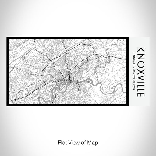 Rendered View of Knoxville Tennessee Map on 17oz Stainless Steel Insulated Bottle with printed classic style map
