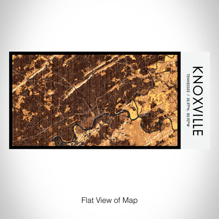 Rendered View of Knoxville Tennessee Map on 17oz Stainless Steel Insulated Bottle with printed ember style map