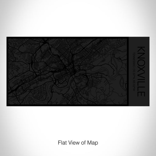 Rendered View of Knoxville Tennessee Map on 17oz Stainless Steel Insulated Cola Bottle in Stainless in Matte Black