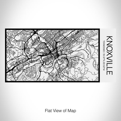 Rendered View of Knoxville Tennessee Map on 17oz Stainless Steel Insulated Cola Bottle in Stainless in Matte White