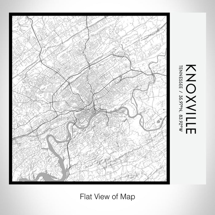 Rendered View of Knoxville Tennessee Map on 17oz Stainless Steel Insulated Tumbler in Classic Map Style